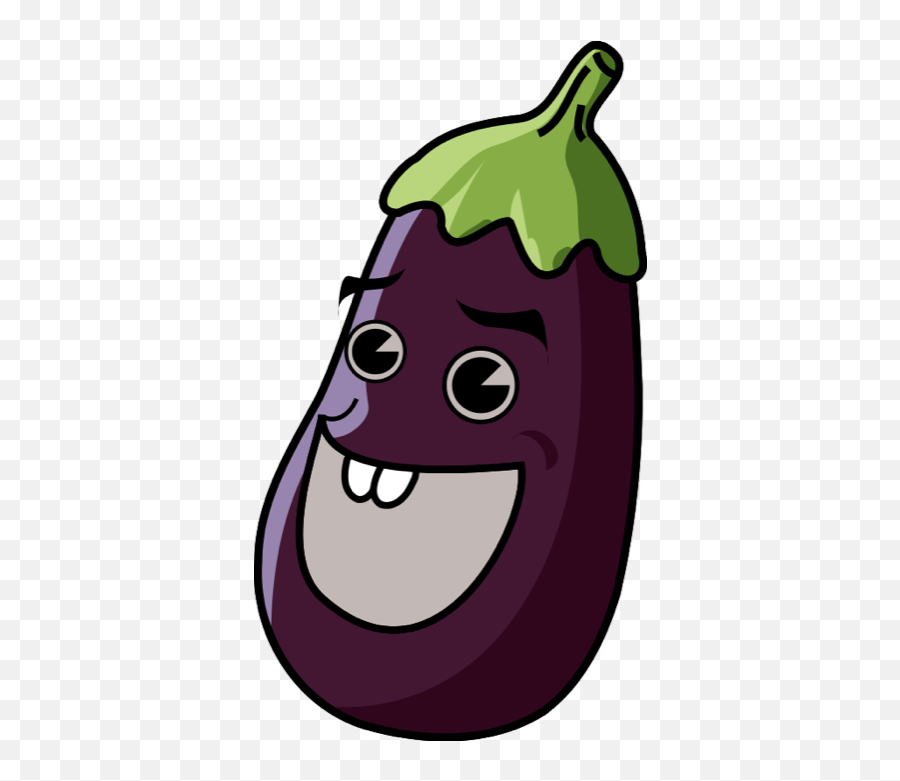 Eggplant Aubergine - Cartoon Vegetable Clipart Png,Eggplant Transparent