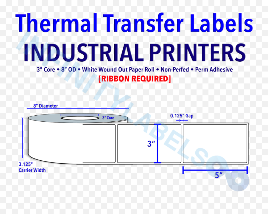 3 X 5 Thermal Transfer Labels - 3 Core 8 Outer Diameter Png,Infinity Rx 50 Icon