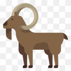 Wild Life Animals Goat Zoo Kingdom Icon - Cow And Goat Vector Png