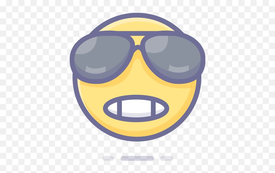 Cool Emoji Emoticon Face Smiley - Gambar Emoji Keren Png,Smiley Emoji Png
