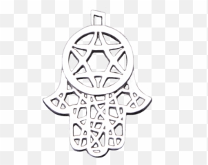 Pendant U201chamsa With Ornament And Stars Of Davidu201d Is Made Silver Png