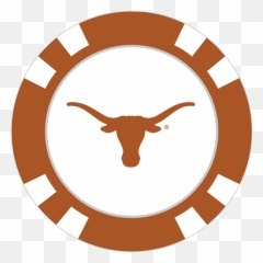 Longhorn Clipart Cattle Drive - Atlanta Braves Logo Circle Bruins Poker Chip Png,Longhorn Png