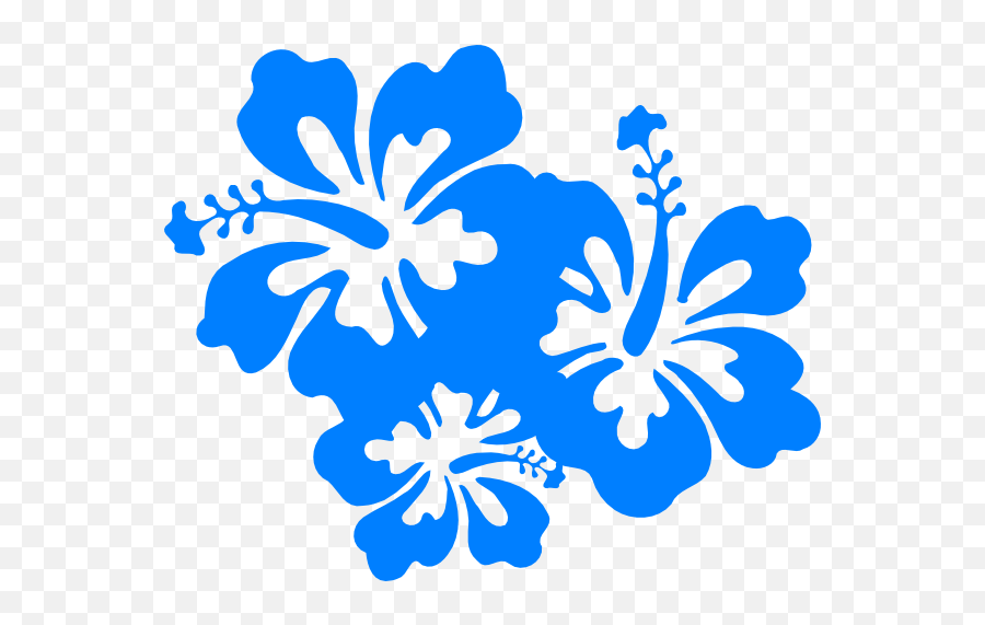 Download Blue Flower Clipart Hawaiian - Hawaiian Flower Png Blue Hibiscus Clipart,Hawaiian Flowers Png