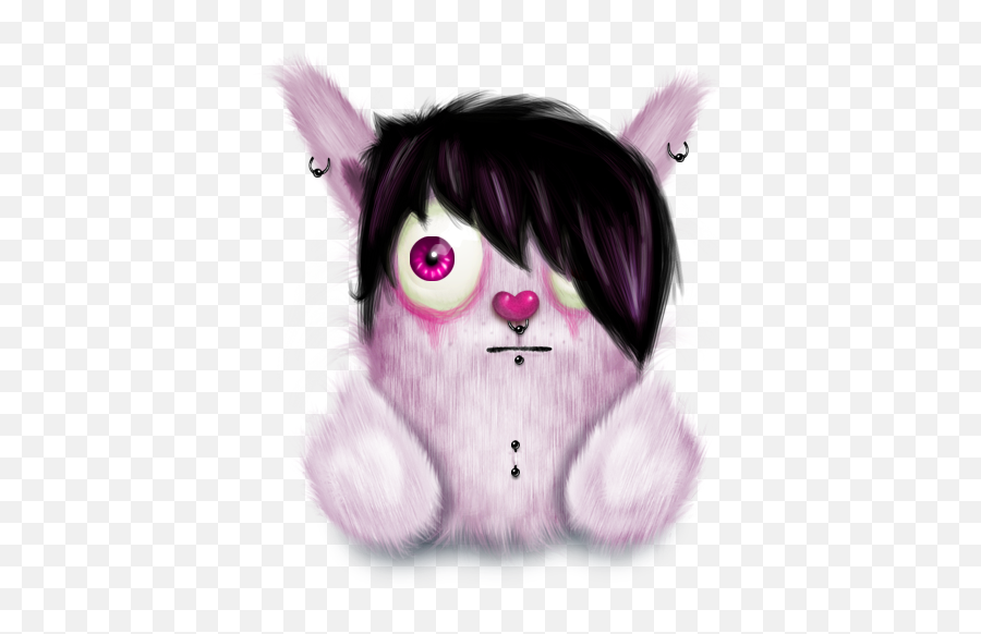 Emo Animal Pink Rabbit Rabbits 128px Icon Gallery Png