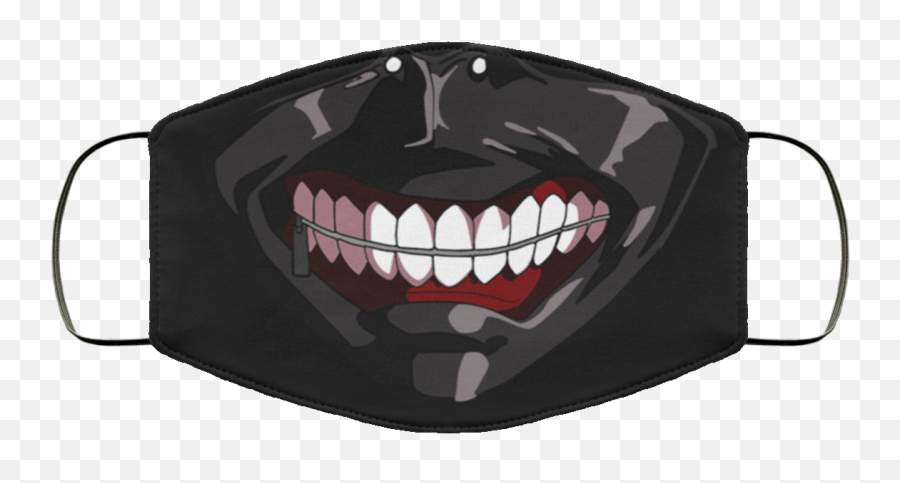 Tokyo Ghoul Smiling Washable Reusable Custom - Printed Cloth Face Mask Cover Png,Kaneki Icon