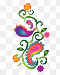 Paisley Decorative Colorful - Transparent Free Paisley Clip Art Png,Paisley Png