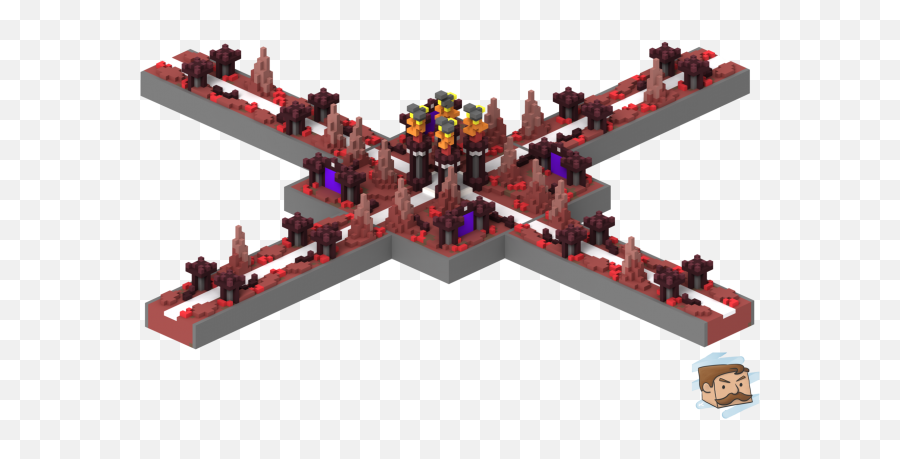Hcf Nether Spawn 50x50 Minecraft Map - Minecraft Nether Spawn Build Png,Spawn Png