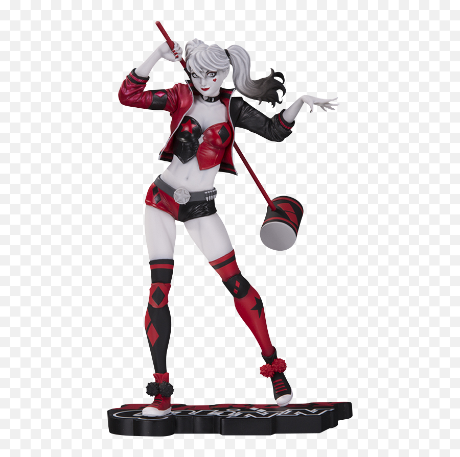 Dc Collectibles Harley Quinn Statue - Harley Quinn Red White Harley Quinn Red White And Black Png,Harley Quinn Transparent