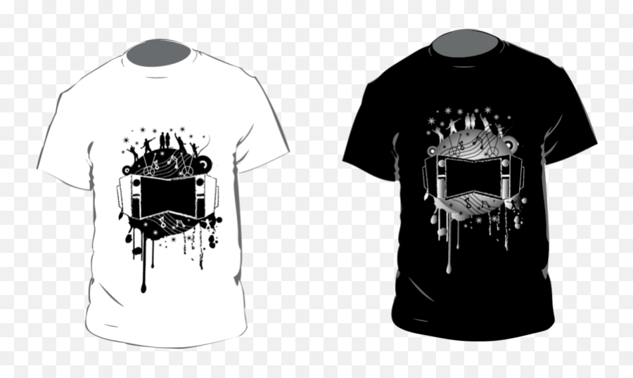 20 Vector Black T - Shirt Images Black Tshirt Vector Art T Music Design Black T Shirt Png,Black Shirt Template Png