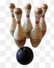 Bowling Pins Black Wooden - png