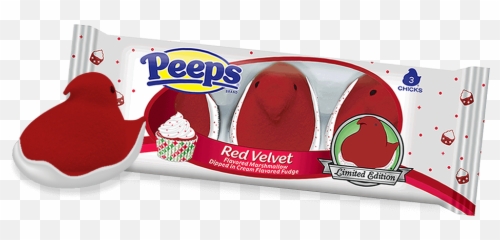 Red Velvet Marshmallow Peeps - Peanut Chews Red Velvet Peeps Png,Peeps Png