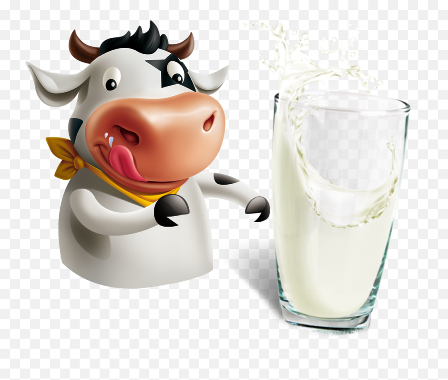 Clipart Milk Raw Transparent - Cow And Milk Png,Glass Of Milk Png