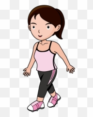 Download Walking Fitness Clipart - Woman Of A png