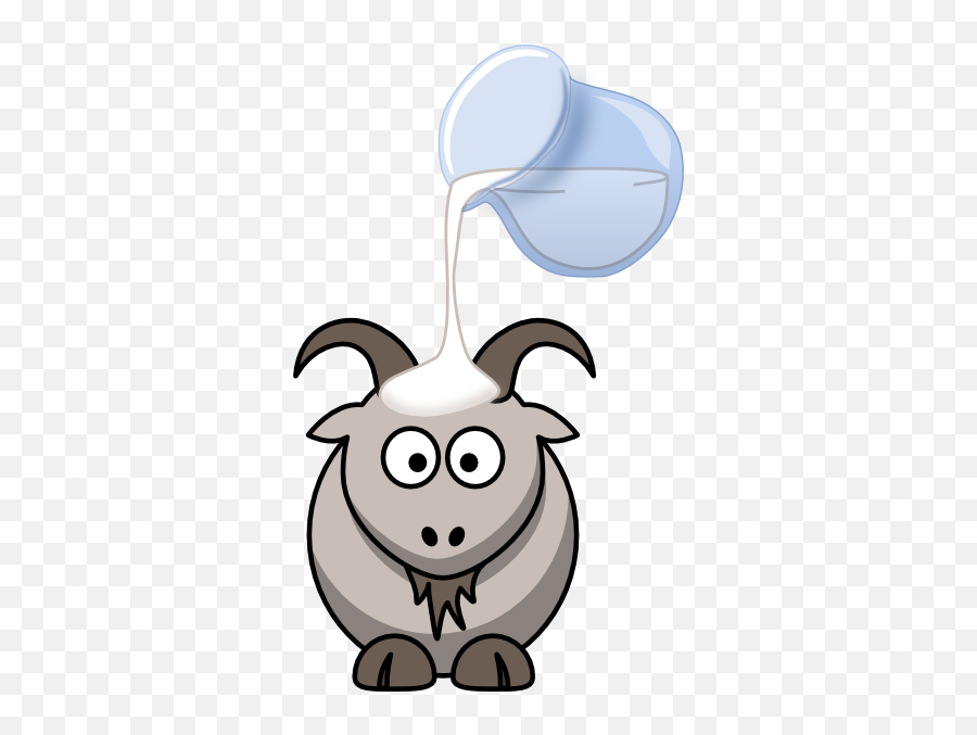 Goat Milk Big Clip Art - Vector Clip Art Online Cartoon Goat Clipart Png,Milk Clipart Png