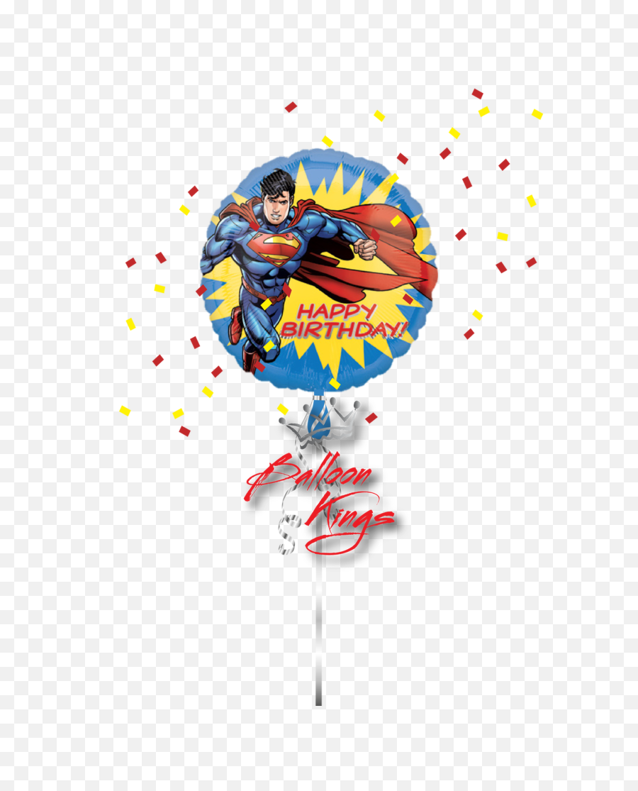 Happy Birthday Superman - Happy Birthday Super Hero Png,Happy Birthday Balloons Png