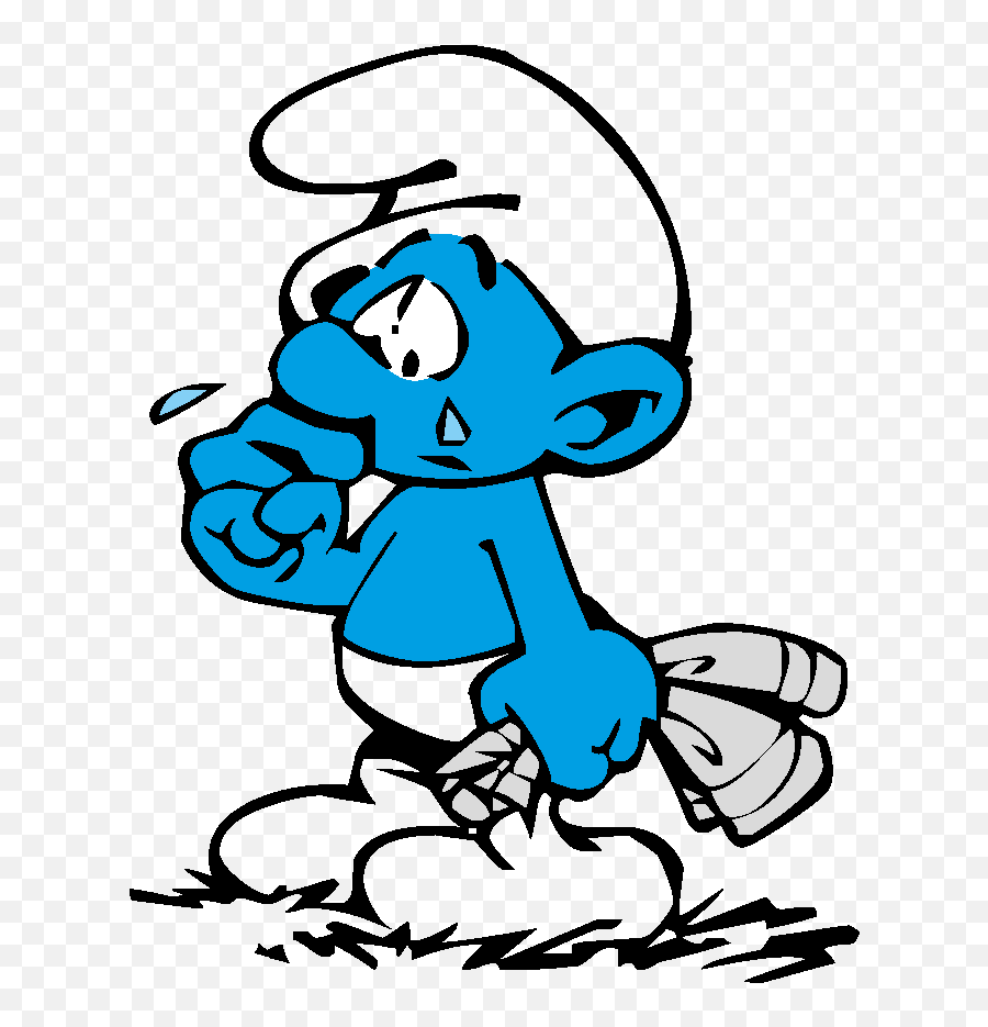 The Smurfs Characters Vector Download - Sad Smurf Png,Smurfs Logo