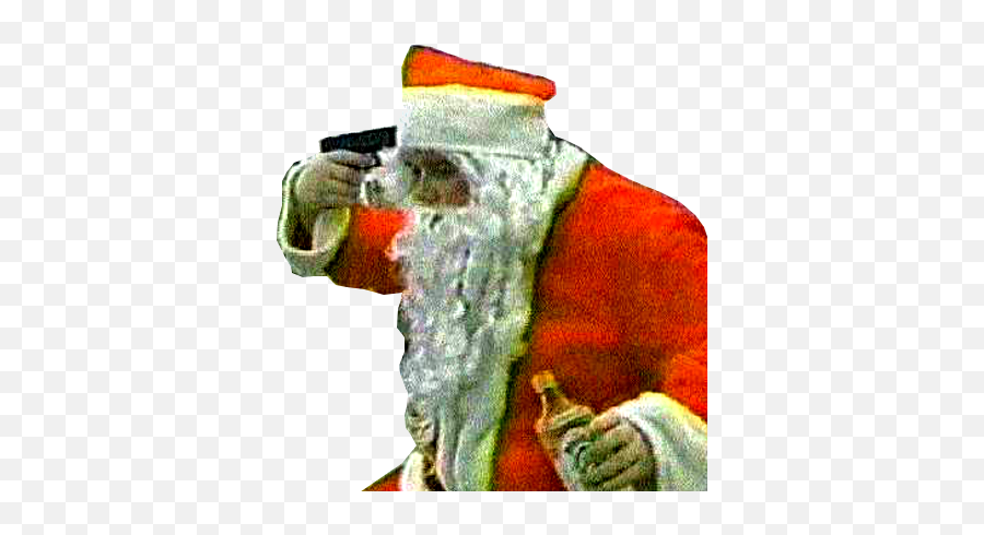 Merry Christmas Drunk Santa Suicide Holidays Gun - Drunk Santa With Gun Png,Drunk Png