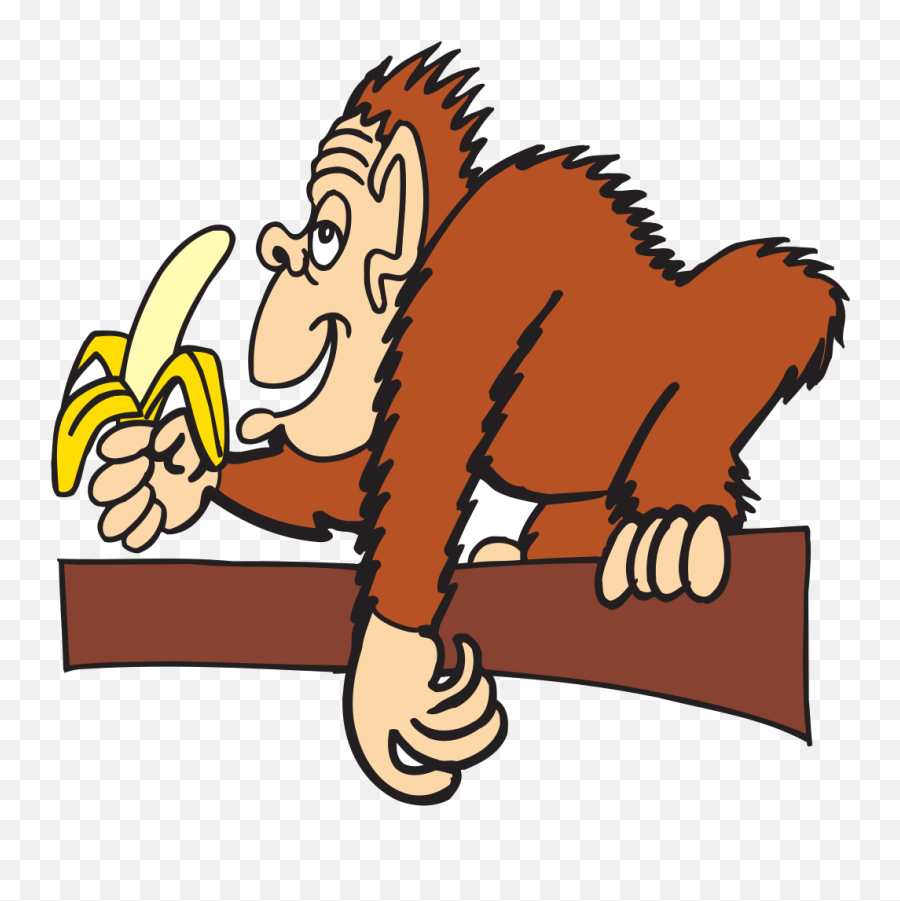 Ape With A Banana Png Svg Clip Art For - Monkey Eating Banana Animated Gif,Ape Png