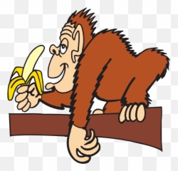 Ape With A Banana Png Svg Clip Art For - Monkey Eating Banana Animated Gif,Ape Png