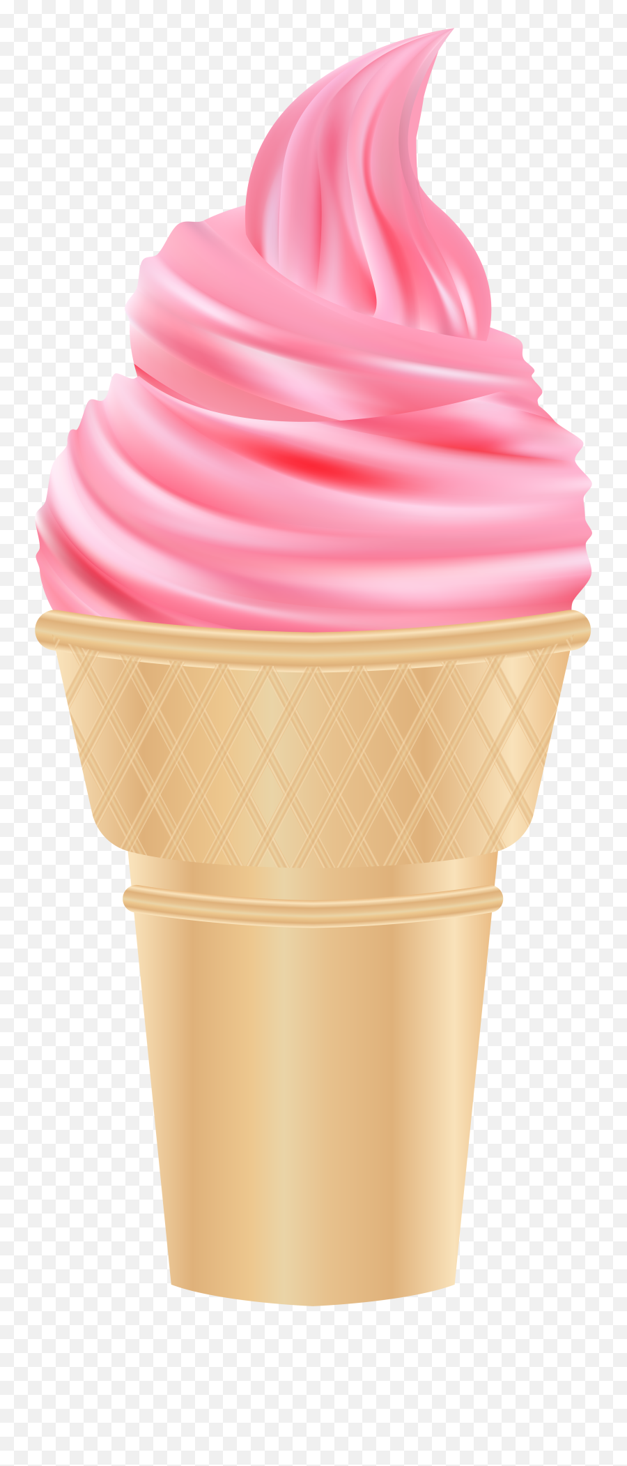 Pink Ice Cream - Ice Cream Cone Pink Png,Ice Cream Clipart Png