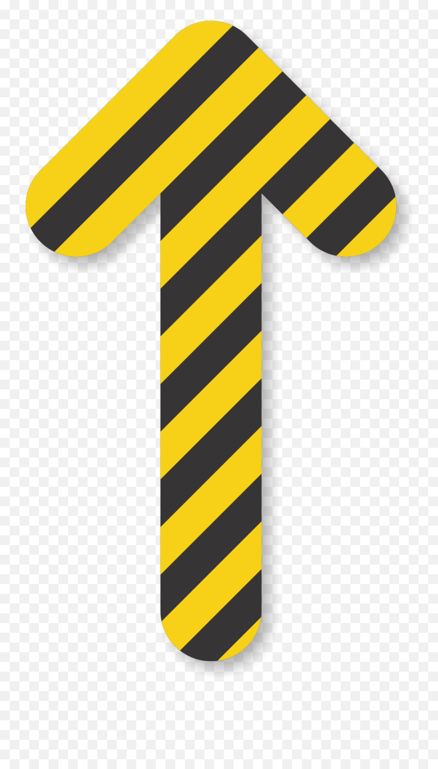 Long Arrow Floor Marker With Stripes Signs - Vertical Png,Long Arrow Png