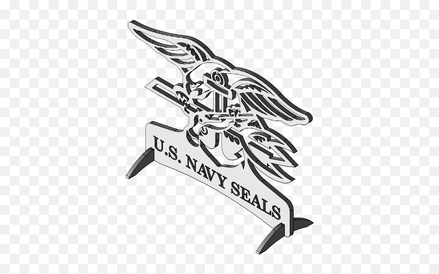 Us Navy Seals 3d Cad Model Library Grabcad - Automotive Decal Png,Navy Seal Png