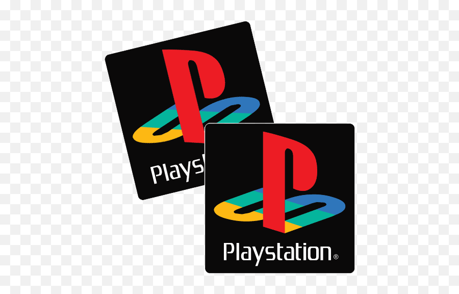 Playstation Retro Logo Stickers - Playstation 2 Logo Png,Play Station Logo