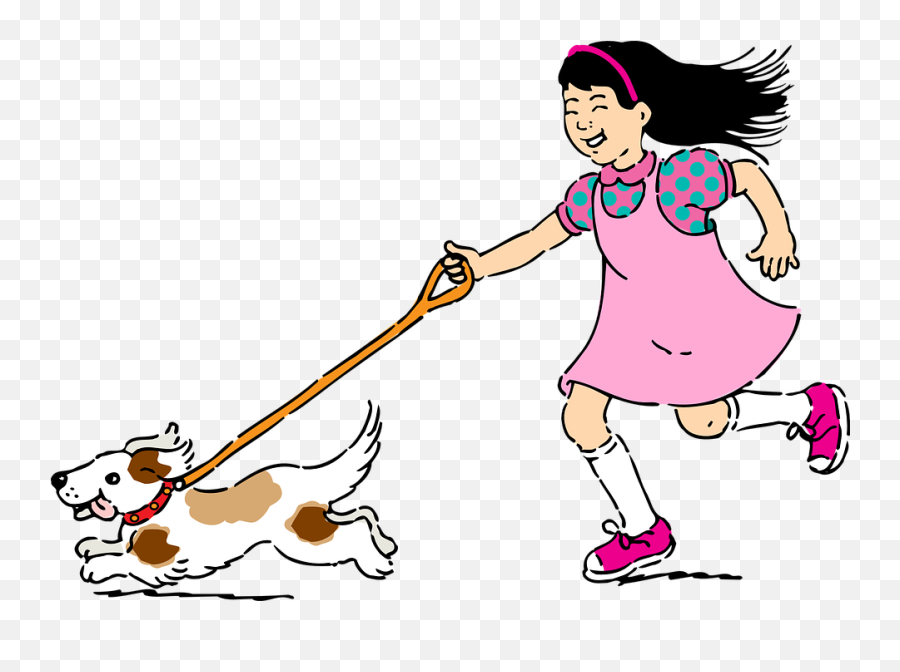 Dog Clipart Feed Picture 932159 - Running With Dog Clipart Png,People Walking Dog Png