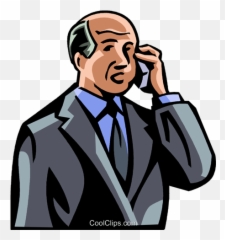 Older Man Talking - PNG Men Phones