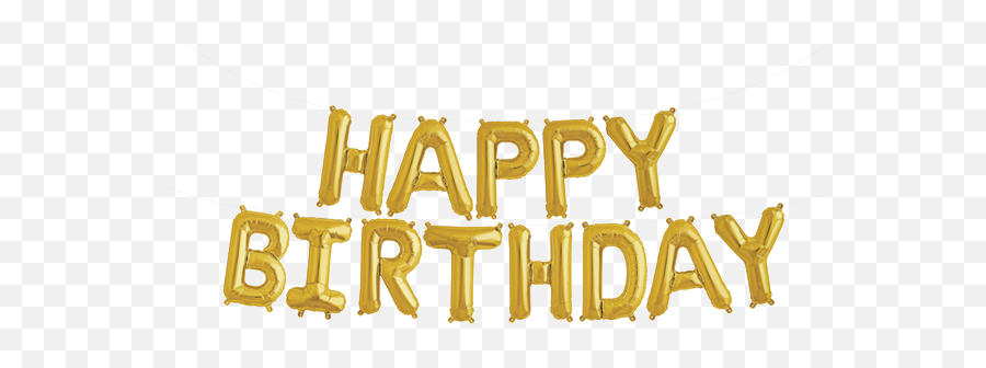Happy Birthday Foil Balloon - Happy Birthday Foil Balloon Png,Gold Balloon Png