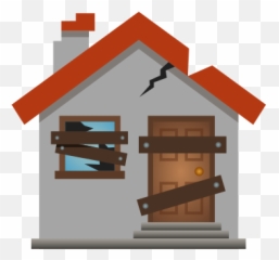 Derelict House Icon - Dilapidated Clipart Png