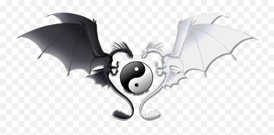 Yin And Yang Chinese Dragon Emoji - Yin Yang Png Download Easy Yin Yang Dragon Drawing,Dragon Icon Tumblr