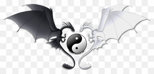 Yin And Yang Chinese Dragon Emoji - yin png download Easy Yang Dragon Drawing