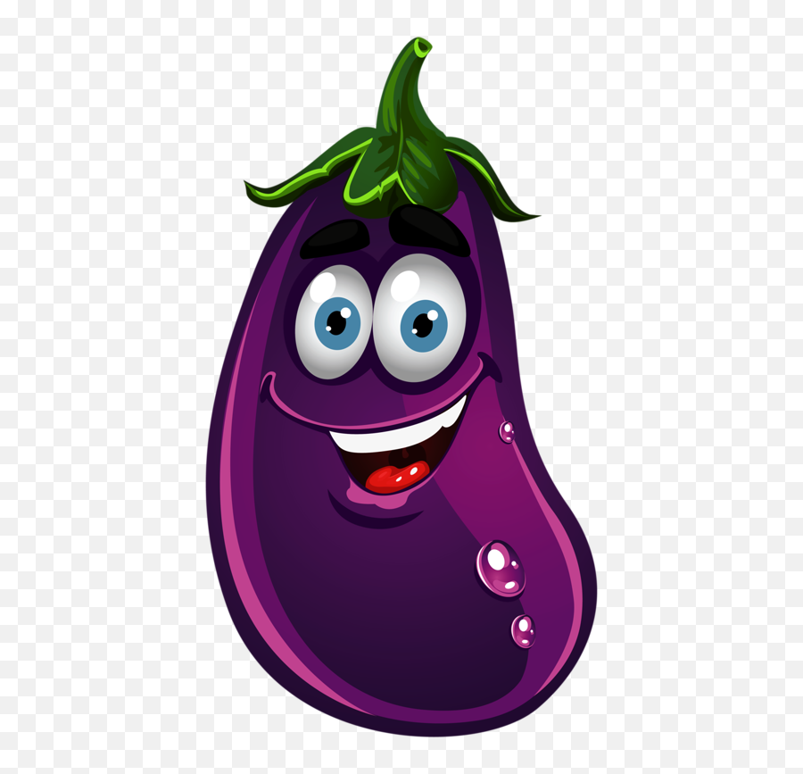 Garden Clipart Eggplant - Cartoon Vegetables Png,Eggplant Transparent