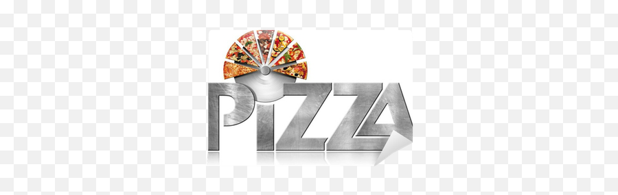 Pizza - Metal Symbol With Slices Of Pizza Metallic Icon Or Language Png,Icon Vs Symbol