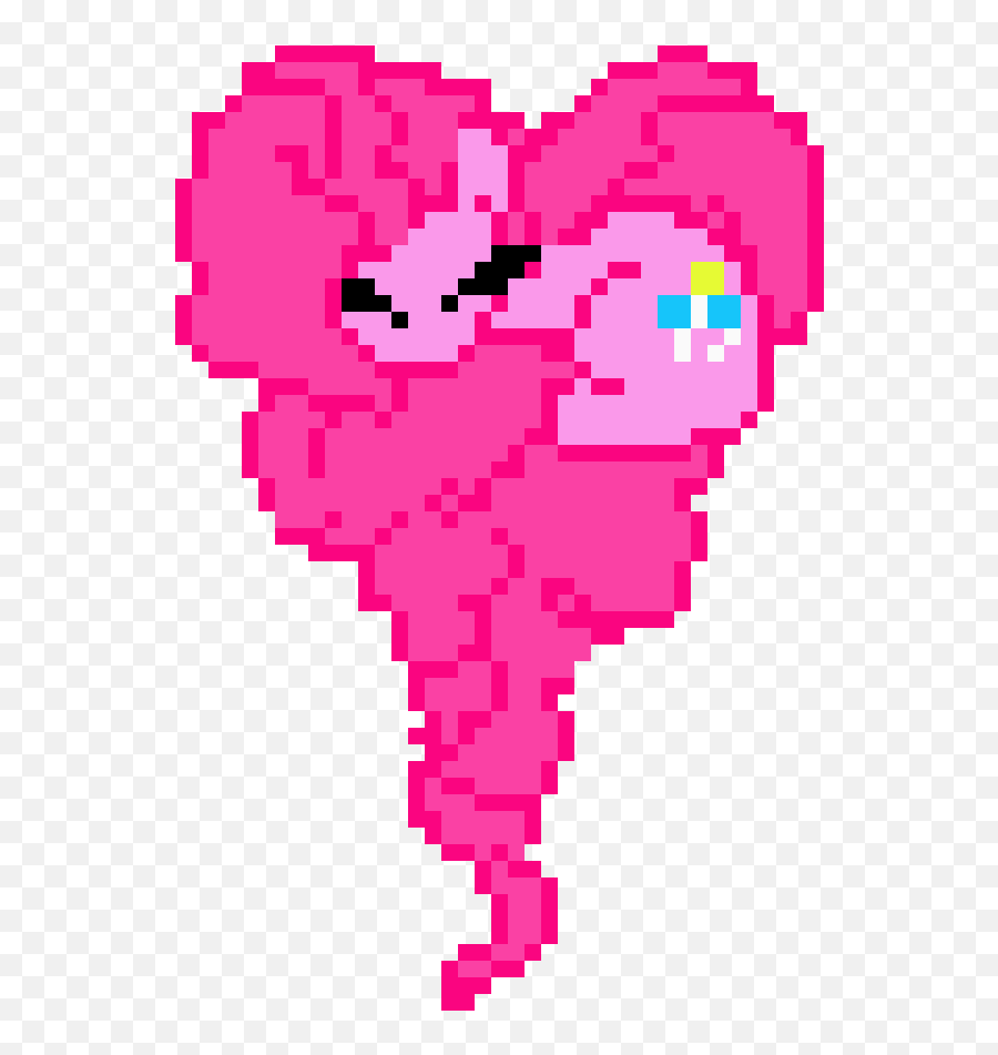 Pinkie Pie Heart Pixel Art Maker - My Little Pony Pixel Art Png,Pinkie Pie Png