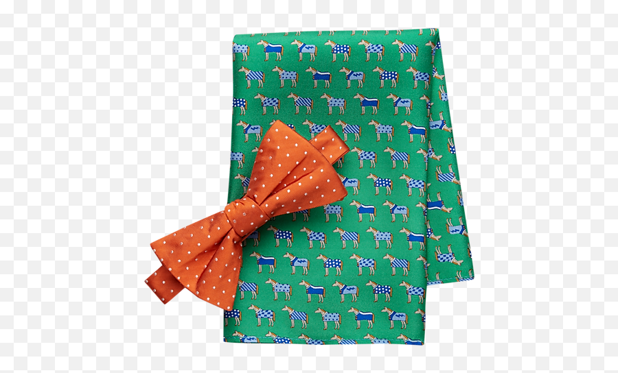 Tommy Hilfiger Orange U0026 Green Pocket Square Bow Tie Set - Solid Png,Longhorn Icon Set