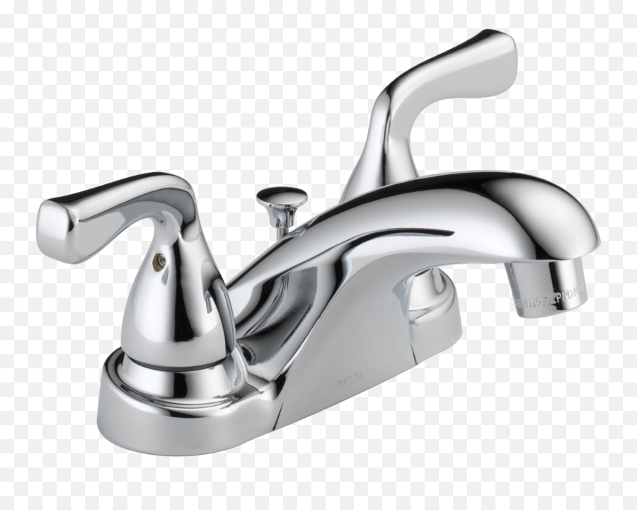Two Handle Centerset Bathroom Faucet - Delta Foundations Bathroom Faucet Png,Chrome Icon Grey