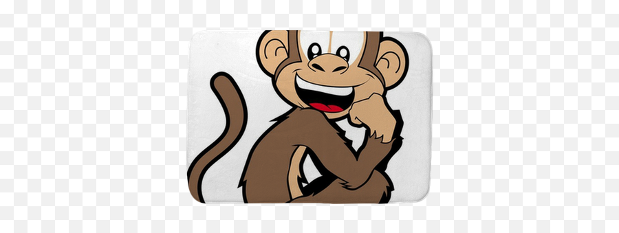 Bath Mat Cartoon Monkey Smiling Pixersca El Mono Choro Animado Png