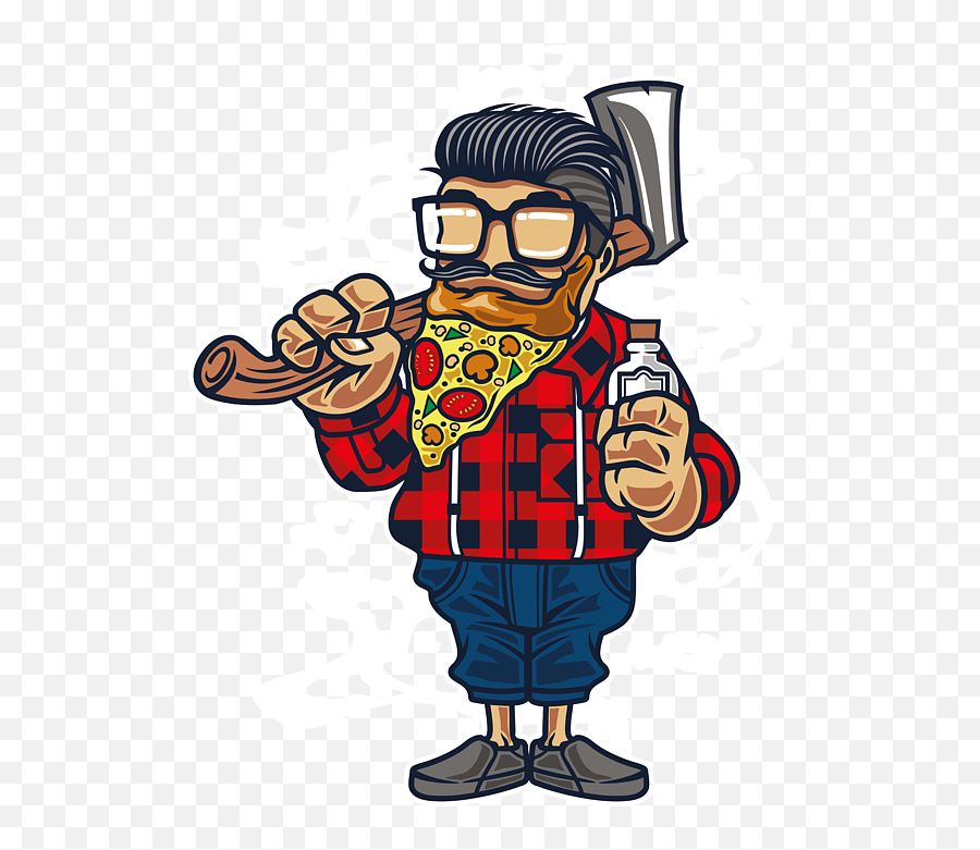 Lumberjack Pizza Man Youth T - Shirt For Sale By Long Shot Png,Lumberjack Icon