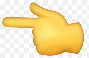 Left Pointing Backhand Index Iphone - Hand Emoji Png