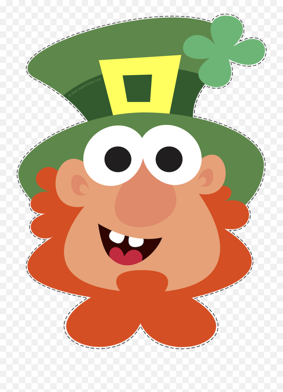 Leprechaun Masks - Saint Patricku0027s Day 1061x1500 Png Leprechaun Mascara,St Patrick's Day Png