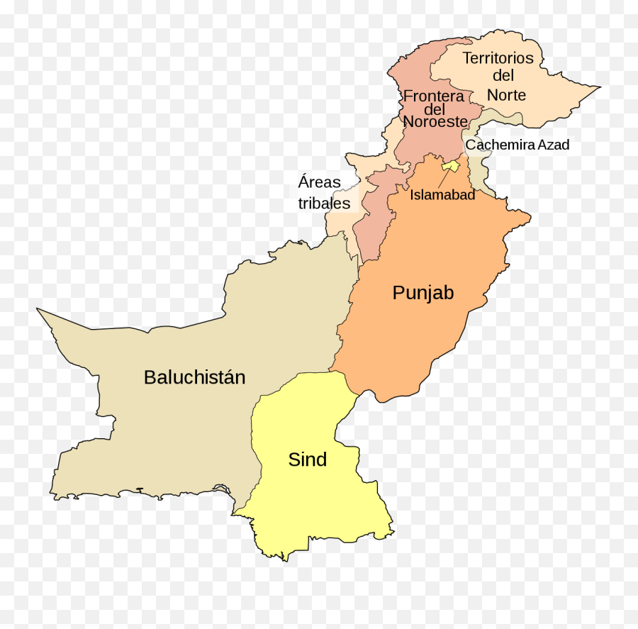 Fileprovinces And Territories Of Pakistan Named Essvg - Pakistan Map With Only Provinces Png,Tribales Png
