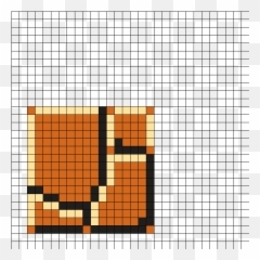 Mario Brick Perler Bead Pattern - Super Bros Floor Block png