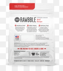 Rawbble Freeze Dried Food Beef Recipe Petagon - Label Png,Freeze Png