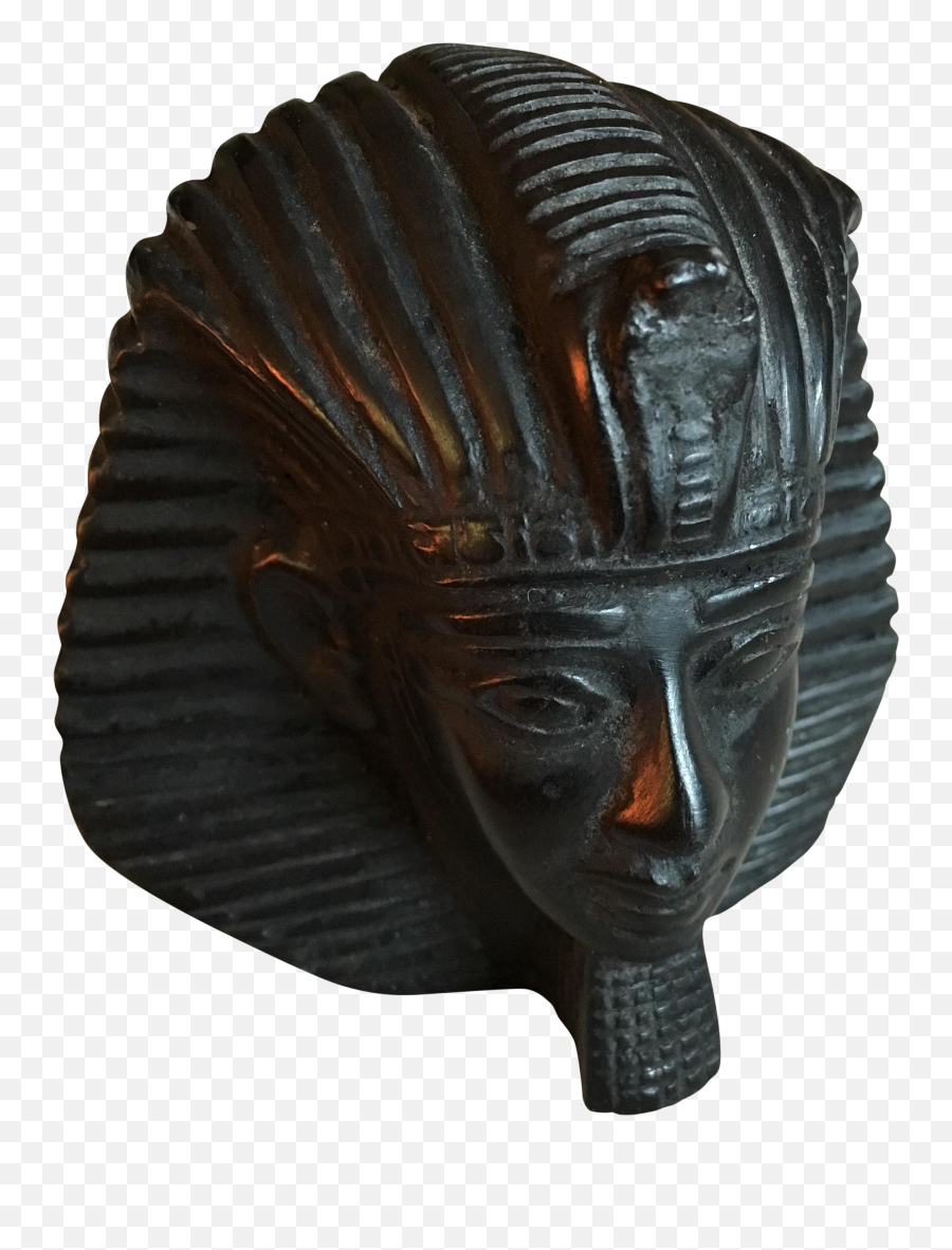 Vintage Egyptian Resin King Tut Bust - Bronze Sculpture Png,King Tut Png