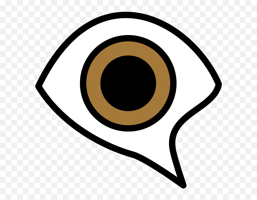 Eye In Speech Bubble Emoji Clipart - Circle Png,Speech Bubble Transparent