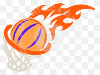 Flaming Basketball - Flaming Basketball Into Hoop Png,Basketball Png