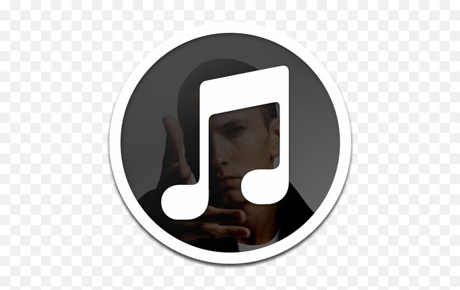 Itunes Black Eminem Icon 1024x1024px - Hair Design Png,Eminem Png