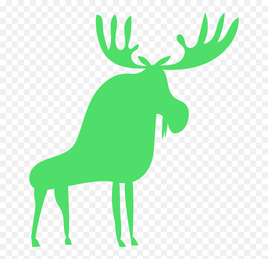 Moose Silhouette - Vector Graphics Png,Moose Silhouette Png